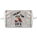 (Black Lettering) Friends Fur Life Sublimation Face Mask + 10 Replacement Filters