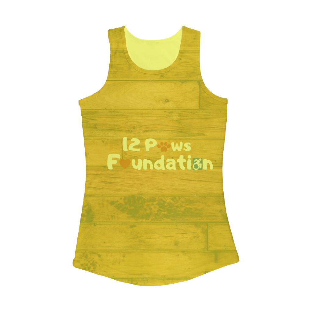 Knock on Wood 12 Paws Pattern Women Performance Tank Top