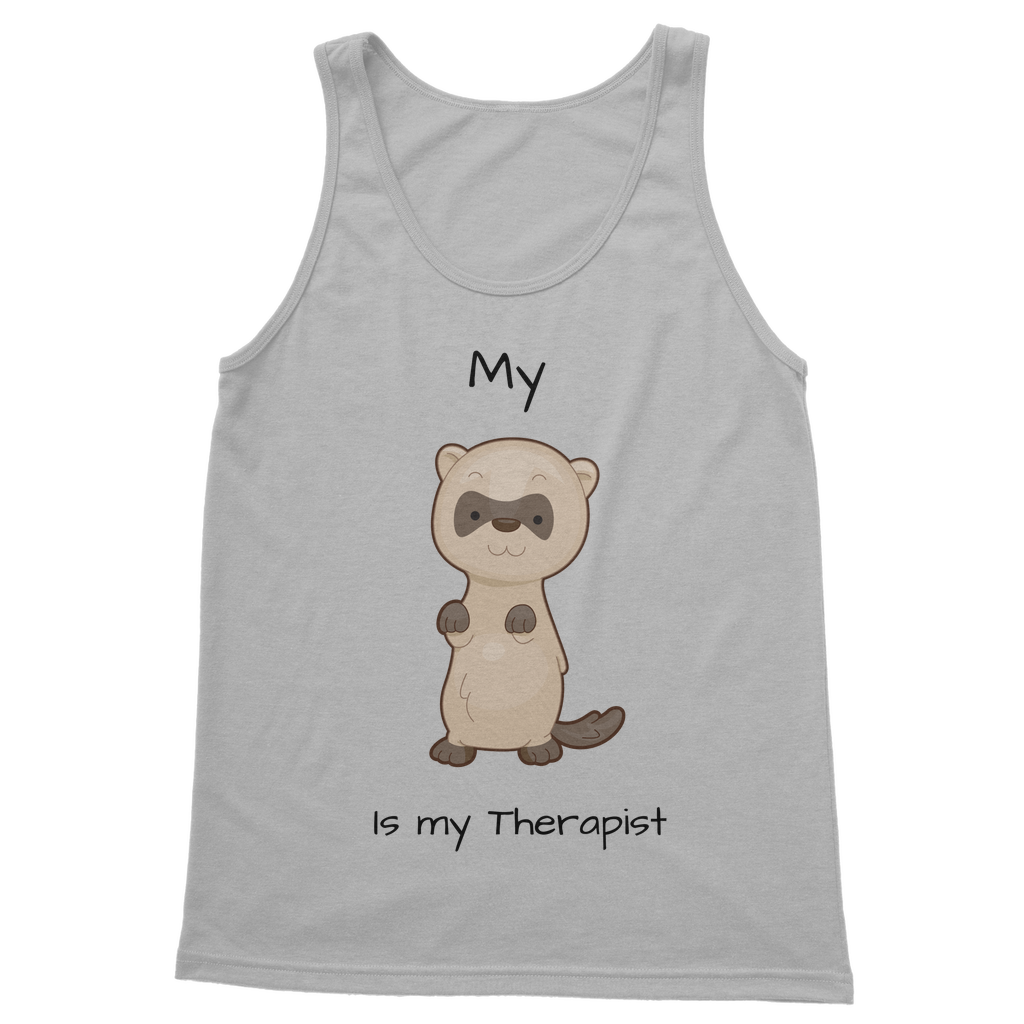 My Ferret is My Therapist (Black) Classic Women's Tank Top