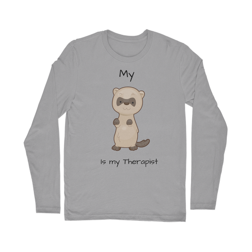 My Ferret is My Therapist (Black) Classic Long Sleeve T-Shirt