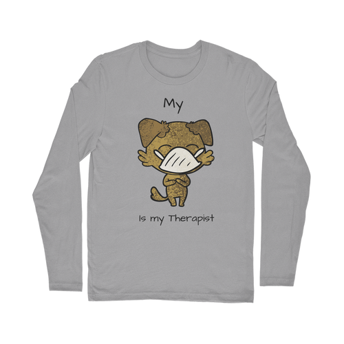 (Black) My ?? is My Therapist Classic Long Sleeve T-Shirt
