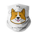 (Black) My Dog is my Therapist Sublimation Neck Gaiter