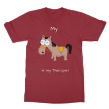 Load image into Gallery viewer, My Crazy Horse is my Therapist (White) Classic Adult T-Shirt