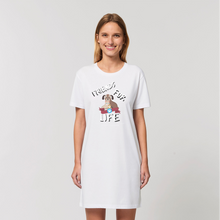 Load image into Gallery viewer, (White Lettering) Friends Fur Life Organic T-Shirt Dress