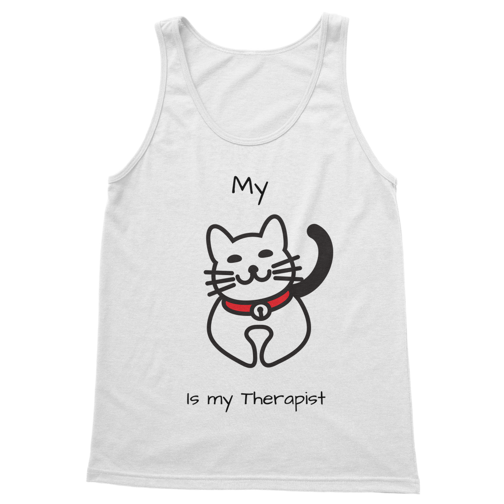 (Black) My Cat is My Therapist Classic Women's Tank Top