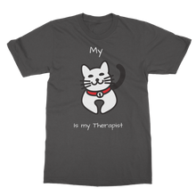 Load image into Gallery viewer, My Cat is My Therapist (White) Classic Adult T-Shirt