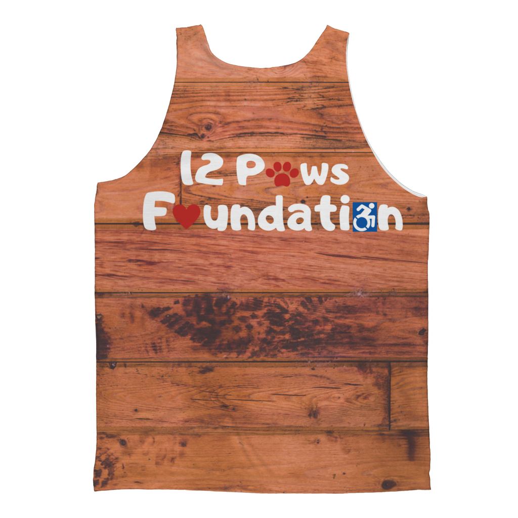 Knock on Wood 12 Paws Pattern Classic Sublimation Adult Tank Top