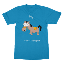 Load image into Gallery viewer, My Crazy Horse is my Therapist (White) Classic Adult T-Shirt