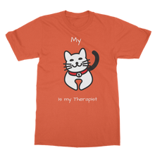 Load image into Gallery viewer, My Cat is My Therapist (White) Classic Adult T-Shirt