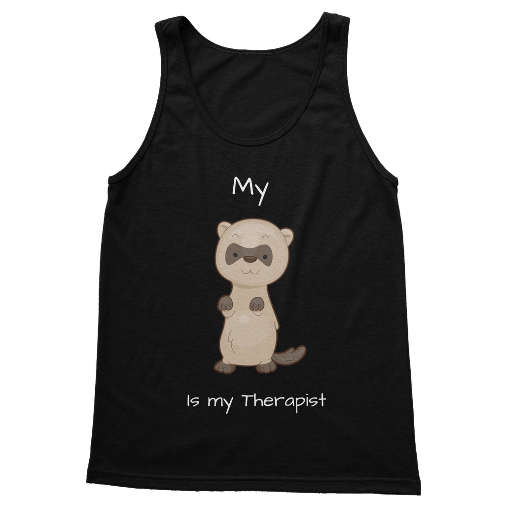 My Ferret is My Therapist (White) Classic Women's Tank Top