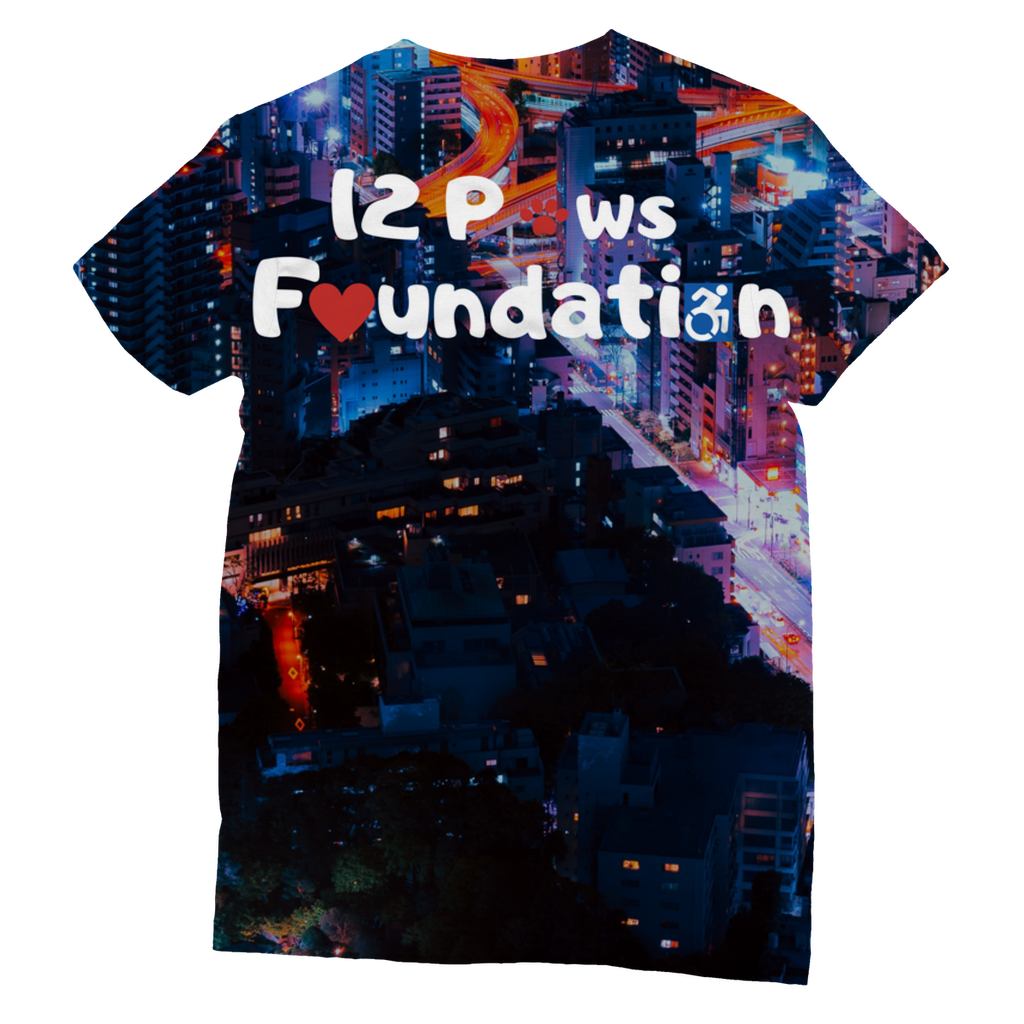 12 Paws Night Lights Pattern Classic Sublimation Women's T-Shirt