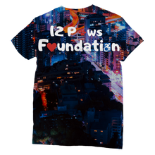 Load image into Gallery viewer, 12 Paws Night Lights Pattern Classic Sublimation Women&#39;s T-Shirt