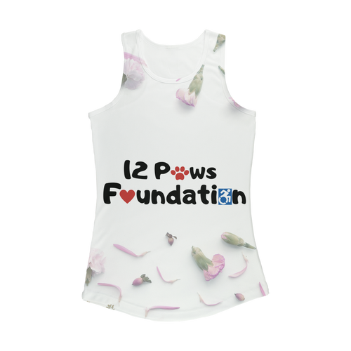 12 Paws Flower Shower Women Performance Tank Top