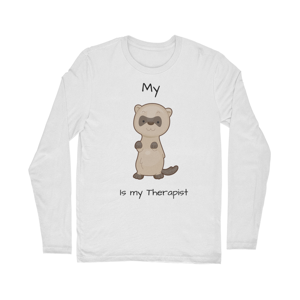 My Ferret is My Therapist (Black) Classic Long Sleeve T-Shirt