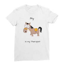 Load image into Gallery viewer, My Crazy Horse is My Therapist (Black) Classic Women&#39;s T-Shirt