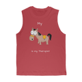 My Crazy Horse is my Therapist (White) Classic Adult Muscle Top