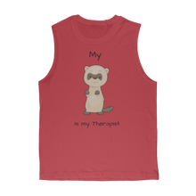 Load image into Gallery viewer, My Ferret is My Therapist (Black) Classic Adult Muscle Top