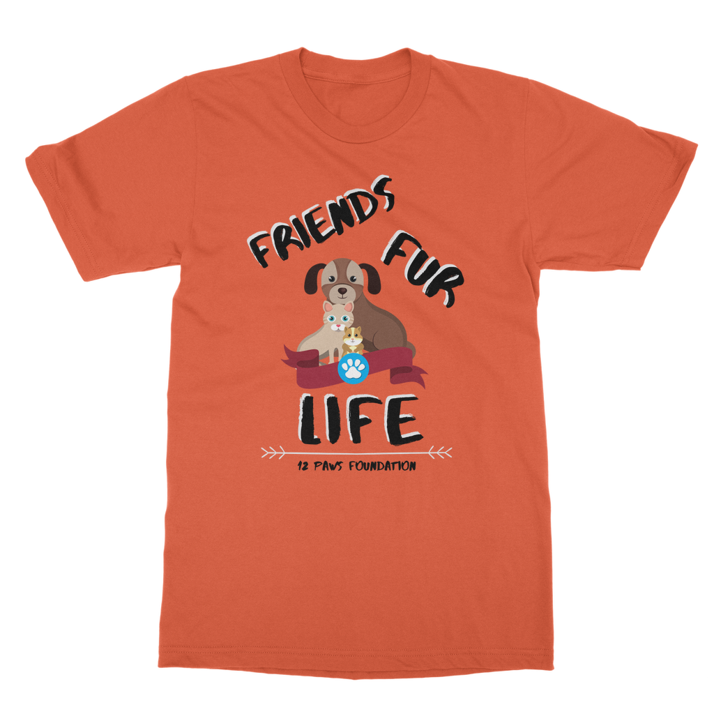 (Black Lettering) Friends Fur Life Classic Adult T-Shirt