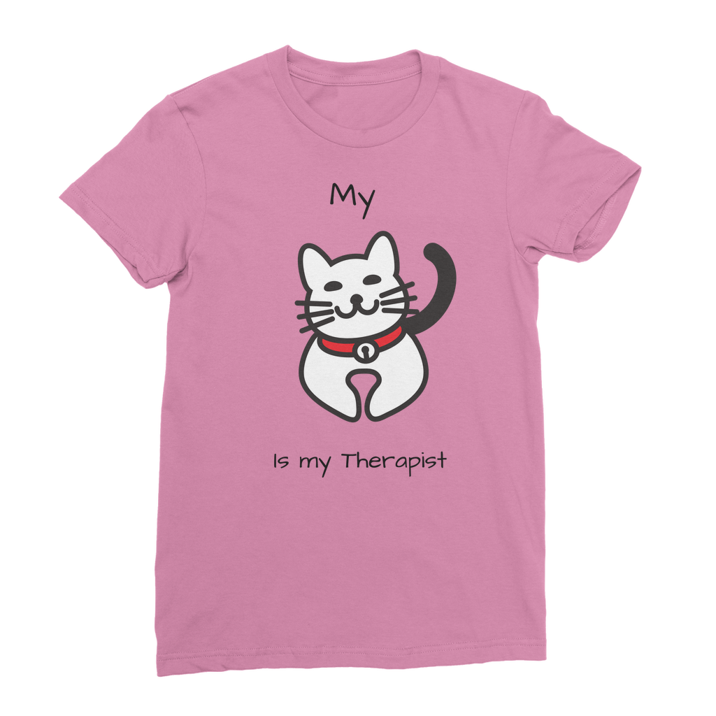 (Black) My Cat is My Therapist Classic Women's T-Shirt