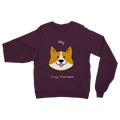 My Dog is My Therapist (White) Classic Adult Sweatshirt