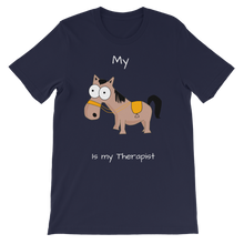 Load image into Gallery viewer, My Crazy Horse is my Therapist (White) Classic Kids T-Shirt