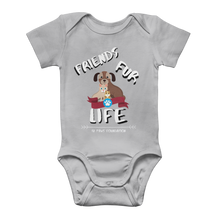 Load image into Gallery viewer, (White Lettering) Friends Fur Life Classic Baby Onesie Bodysuit