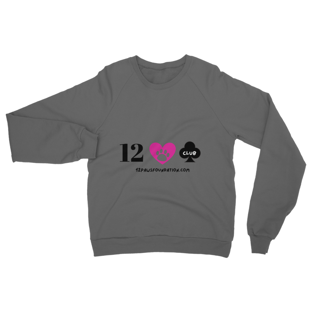(Black Lettering) 12 Paws Club Classic Adult Sweatshirt