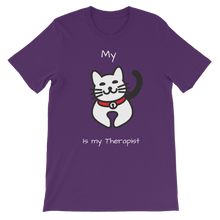Load image into Gallery viewer, My Cat is My Therapist (White) Classic Kids T-Shirt