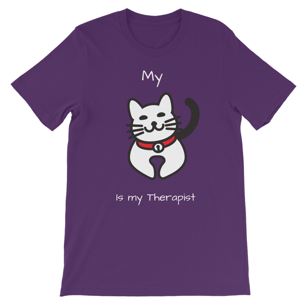 My Cat is My Therapist (White) Classic Kids T-Shirt