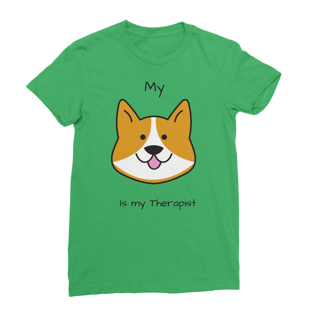 (Black) My Dog is my Therapist Classic Women's T-Shirt