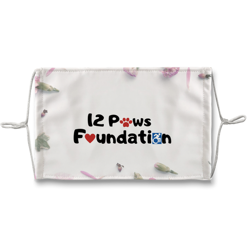 12 Paws Flower Shower Sublimation Face Mask