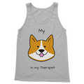 (Black) My Dog is my Therapist Classic Women's Tank Top