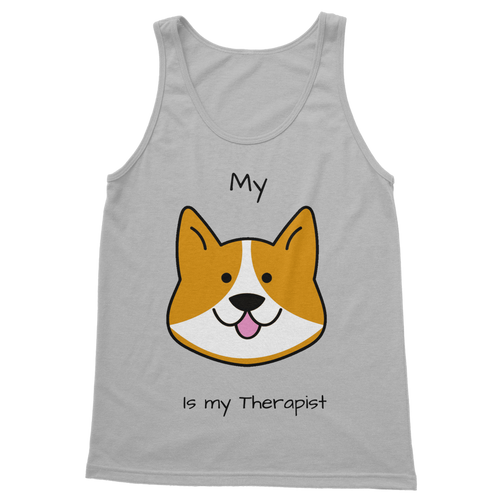(Black) My Dog is my Therapist Classic Women's Tank Top