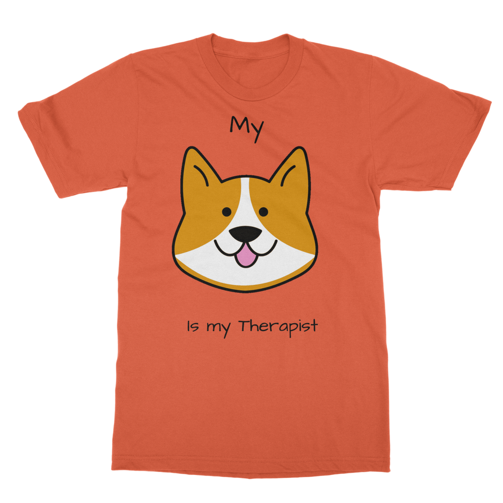 (Black) My Dog is my Therapist Classic Adult T-Shirt
