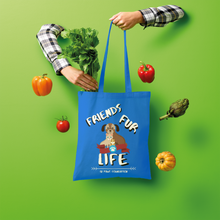 Load image into Gallery viewer, (White Lettering) Friends Fur Life Shopper Tote Bag