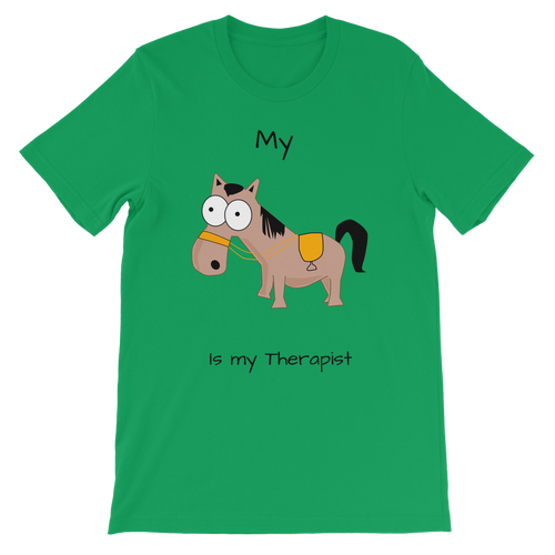 My Crazy Horse is My Therapist (Black) Classic Kids T-Shirt