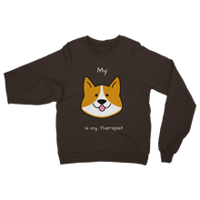 Load image into Gallery viewer, My Dog is My Therapist (White) Classic Adult Sweatshirt