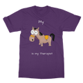 My Crazy Horse is my Therapist (White) Classic Adult T-Shirt