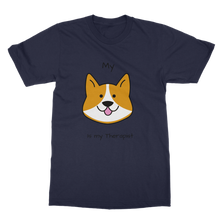 Load image into Gallery viewer, (Black) My Dog is my Therapist Classic Heavy Cotton Adult T-Shirt