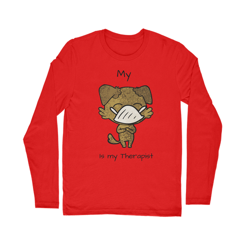 (Black) My ?? is My Therapist Classic Long Sleeve T-Shirt