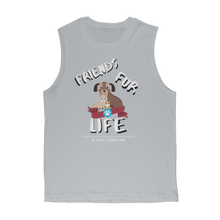 Load image into Gallery viewer, (White Lettering) Friends Fur Life Classic Adult Muscle Top