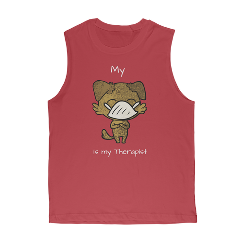 My ?? Is My Therapist (White) Classic Adult Muscle Top
