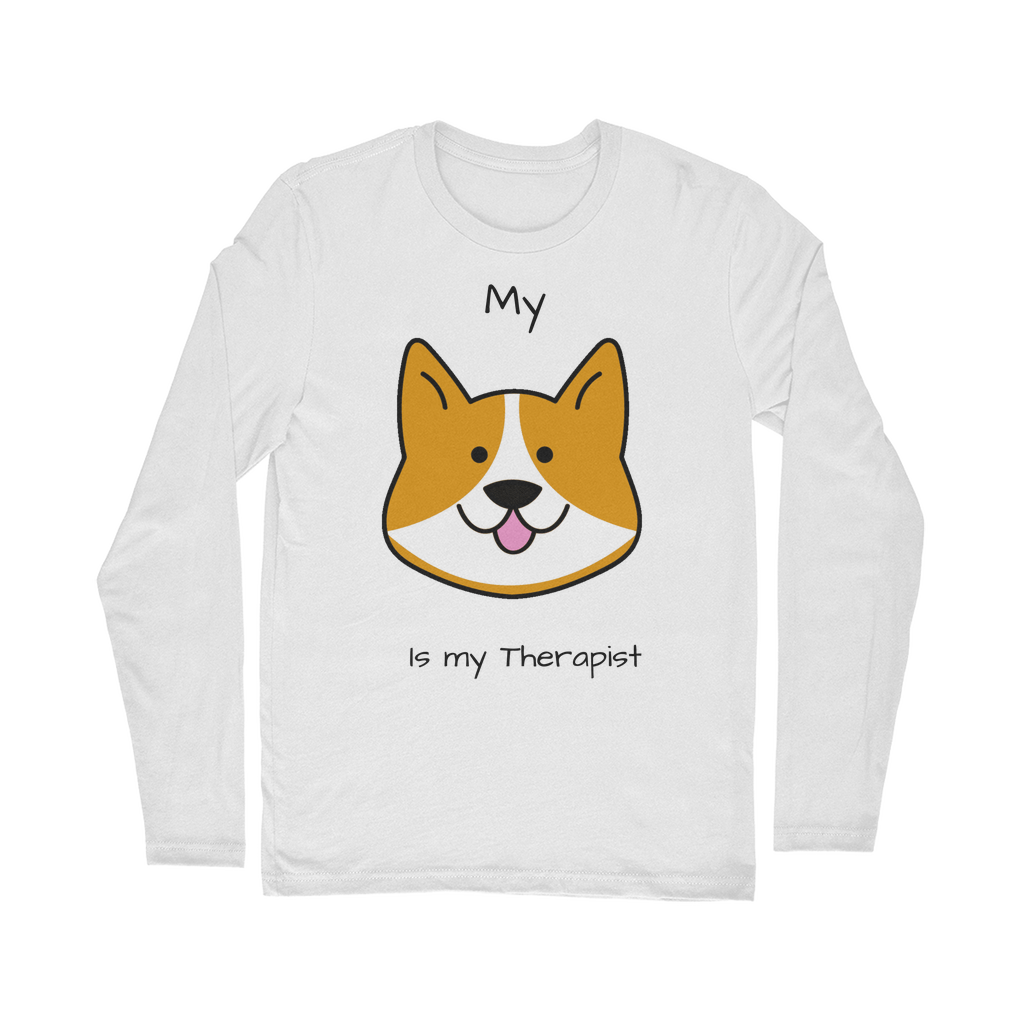 (Black) My Dog is my Therapist Classic Long Sleeve T-Shirt