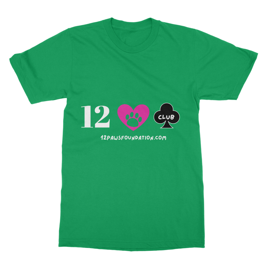 12 Paws Club (White Lettering) Classic Adult T-Shirt