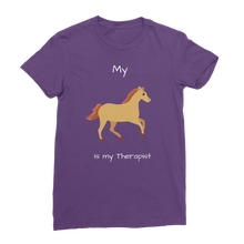 Load image into Gallery viewer, My Horse is My Therapist (White) Classic Women&#39;s T-Shirt