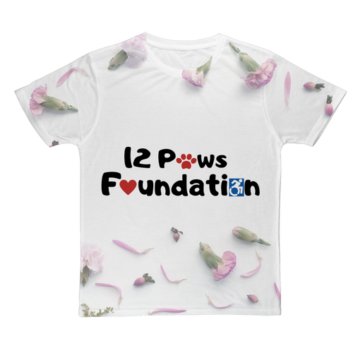 12 Paws Flower Shower Classic Sublimation Adult T-Shirt