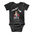 (White Lettering) Friends Fur Life Classic Baby Onesie Bodysuit