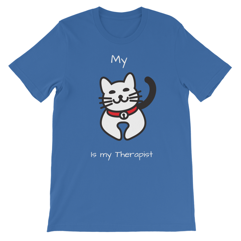 My Cat is My Therapist (White) Classic Kids T-Shirt