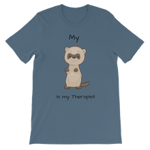 Load image into Gallery viewer, My Ferret is My Therapist (Black) Classic Kids T-Shirt
