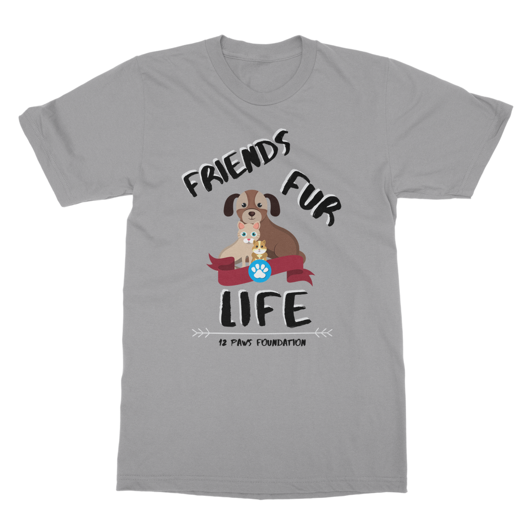 (Black Lettering) Friends Fur Life Classic Adult T-Shirt